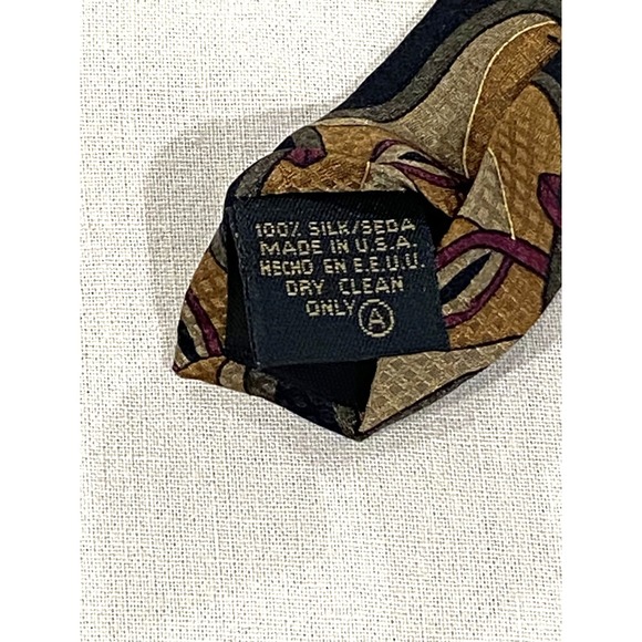 Vintage CELLINI LINEA UOMO Handmade USA Tie Italian Silk Abstract Geometric - Picture 3 of 3
